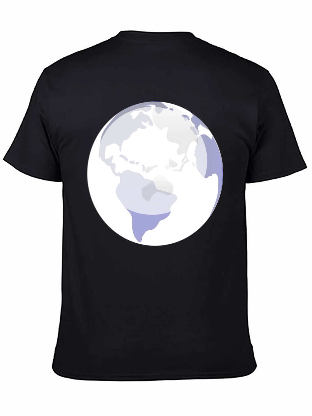 Earth Graphic Tee - Modern Black Cotton Blend Shirt
