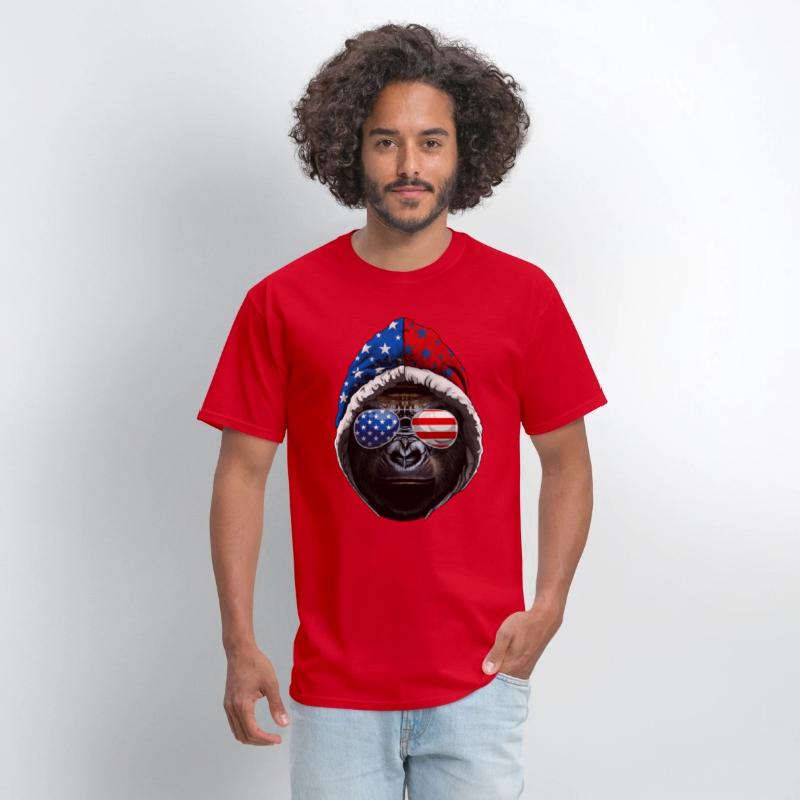 4th Of July Gorilla Lover USA American Flag