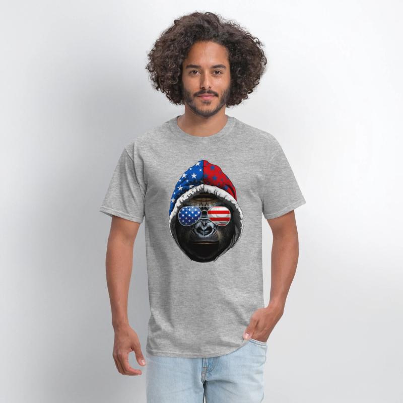 4th Of July Gorilla Lover USA American Flag