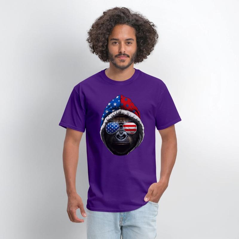 4th Of July Gorilla Lover USA American Flag