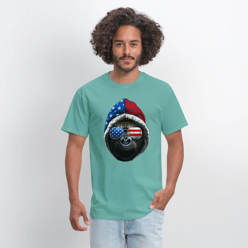 4th Of July Gorilla Lover USA American Flag