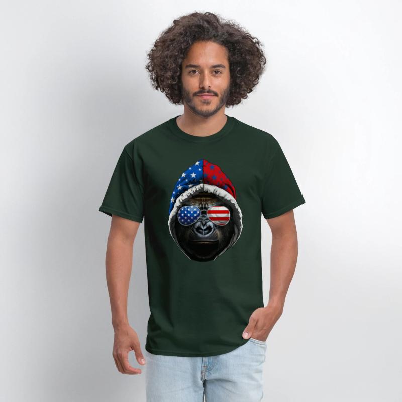 4th Of July Gorilla Lover USA American Flag