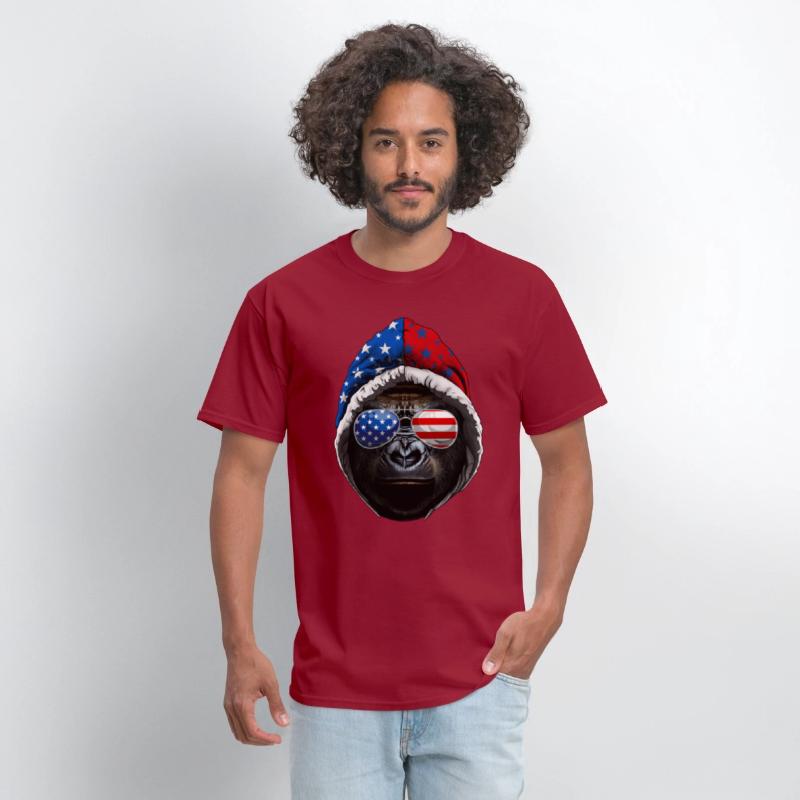 4th Of July Gorilla Lover USA American Flag