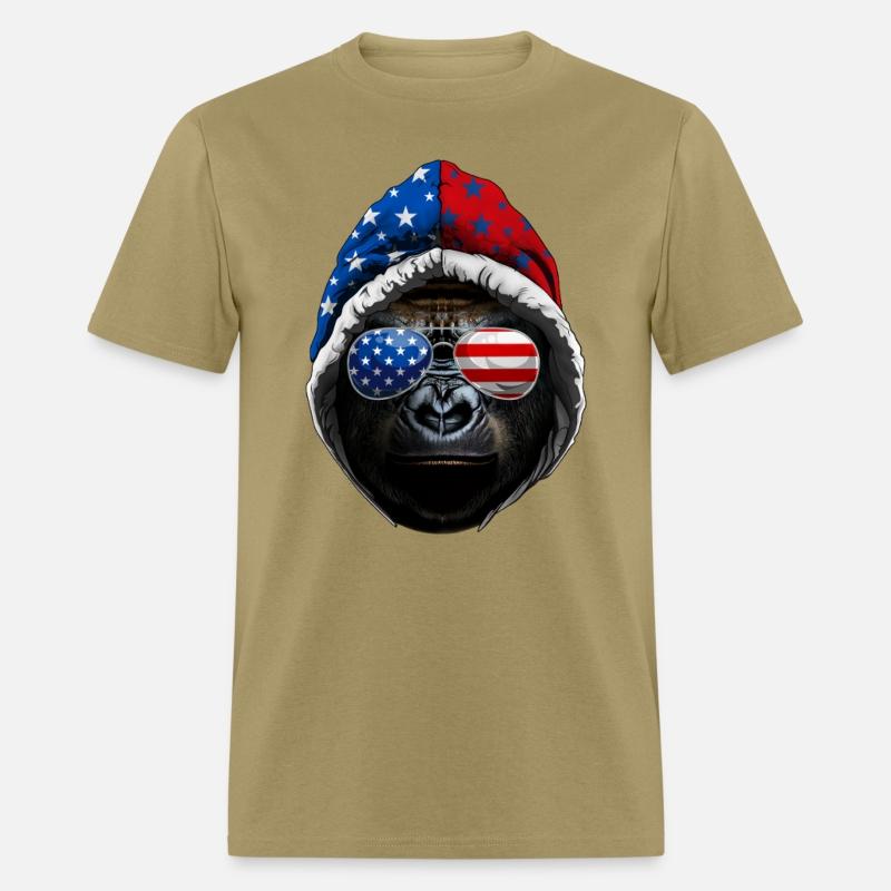 4th Of July Gorilla Lover USA American Flag