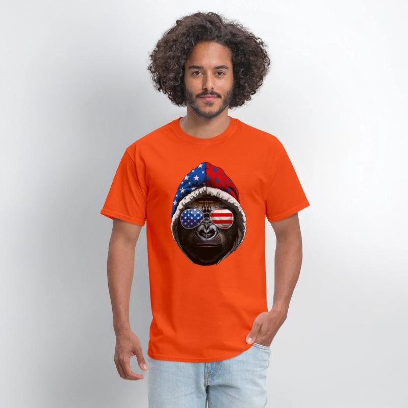 4th Of July Gorilla Lover USA American Flag