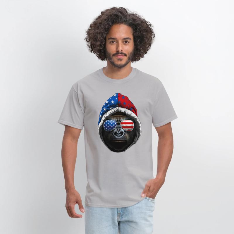4th Of July Gorilla Lover USA American Flag