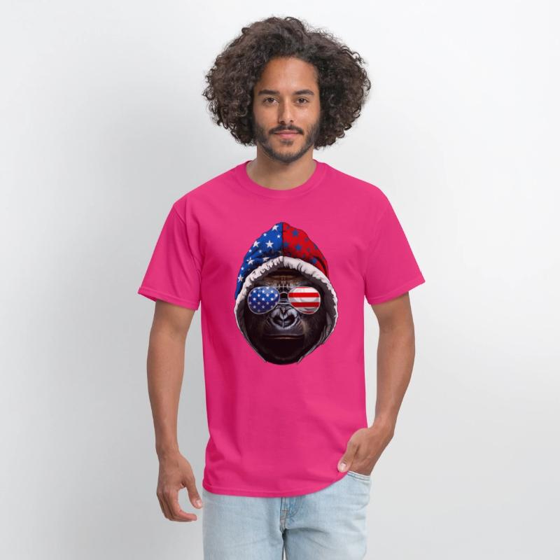 4th Of July Gorilla Lover USA American Flag