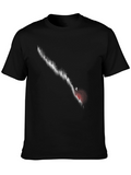 Abstract Graphic Print Black T-Shirt for Men