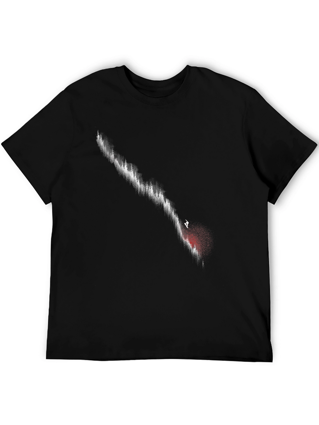 Abstract Graphic Print Black T-Shirt for Men