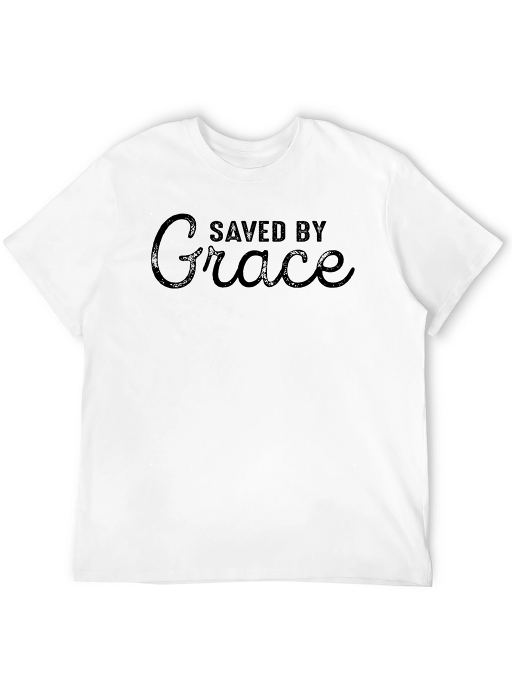 Saved By Grace Black Graphic Tee Shirt