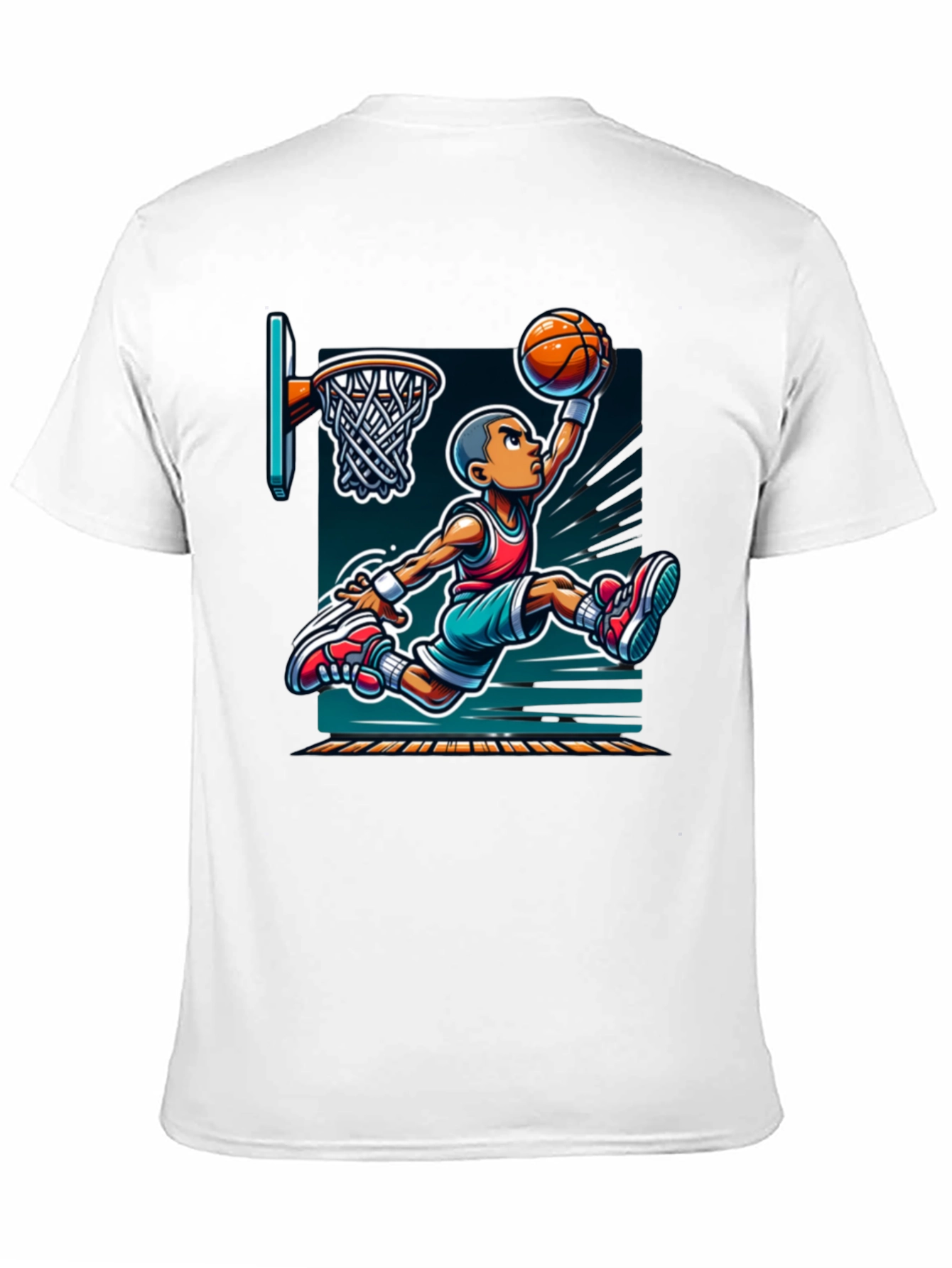 Cartoon Basketball Graphic Tee
