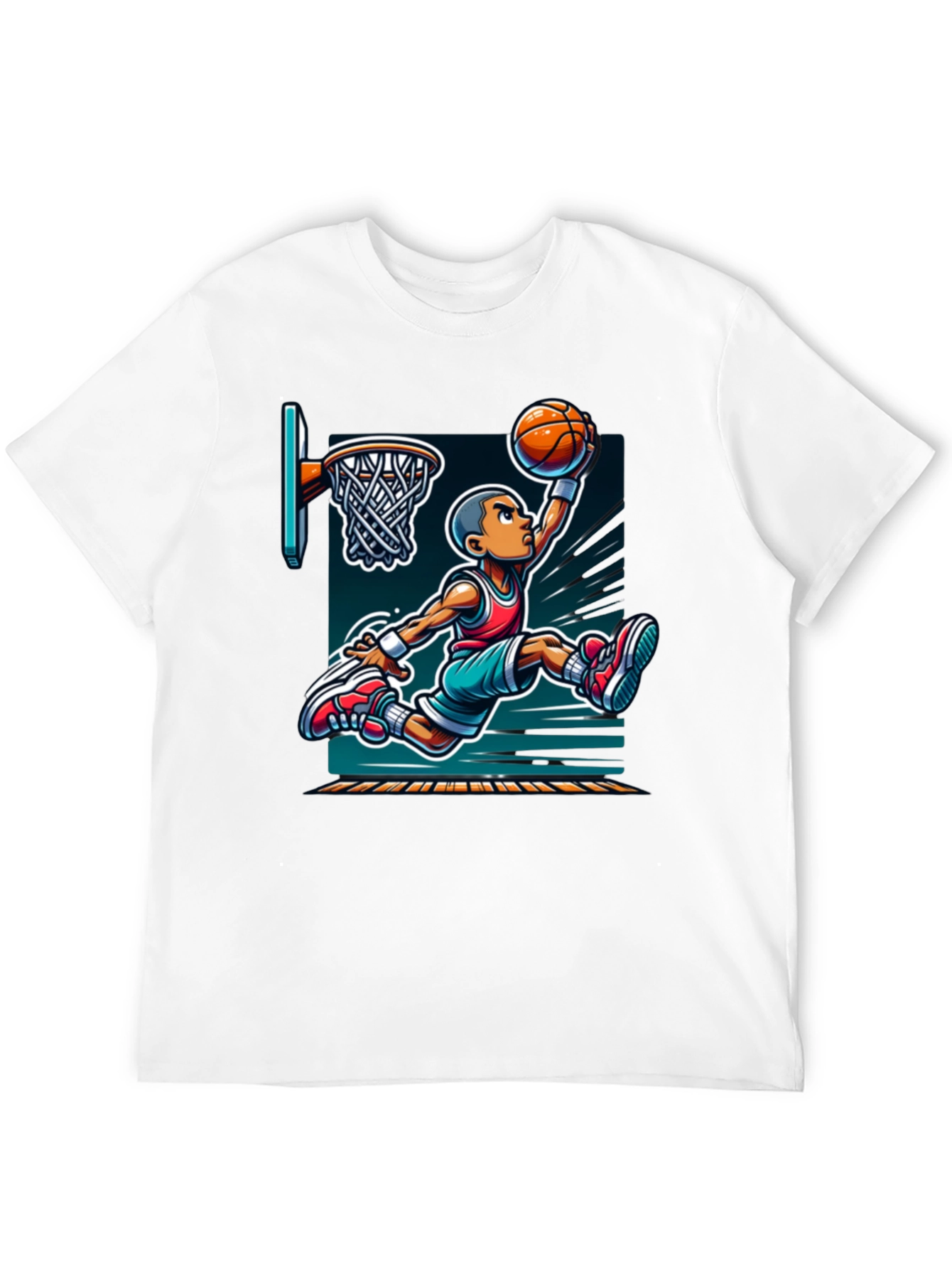 Cartoon Basketball Graphic Tee