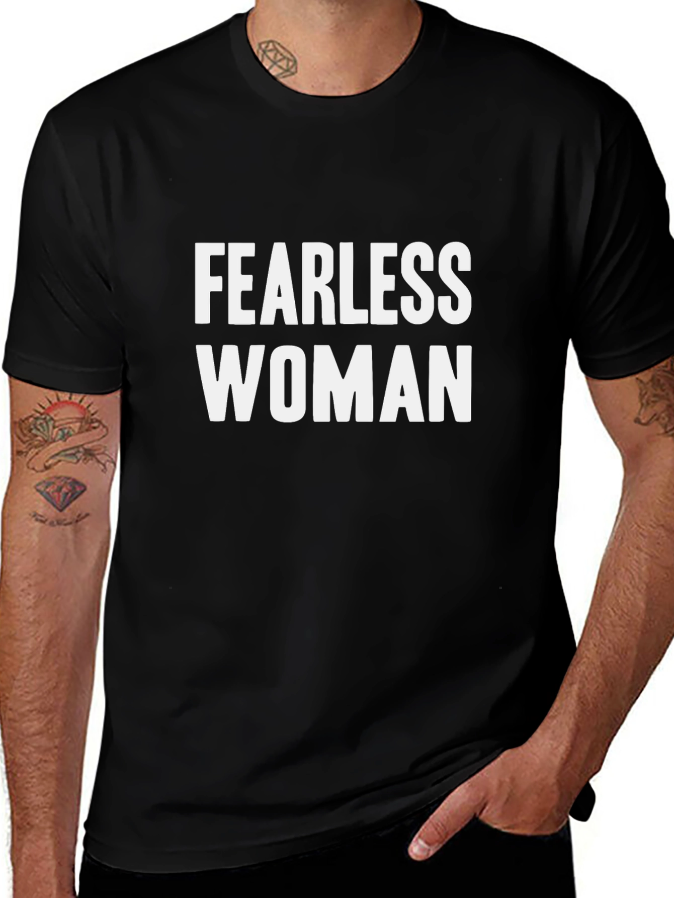 Fearless Woman Graphic T-Shirt - Empowering Tee