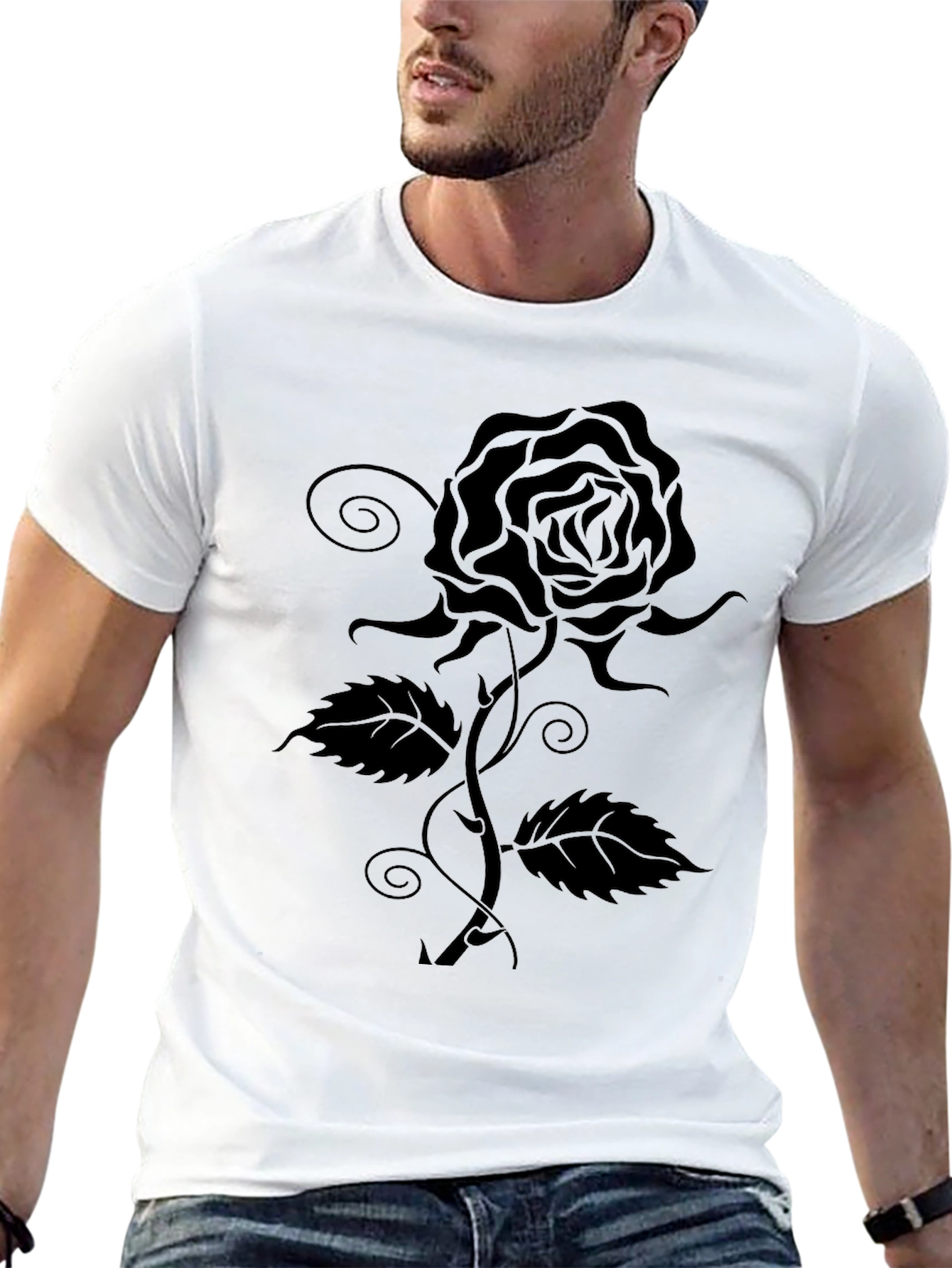 Black Rose Graphic T-Shirt - Dark Aesthetic