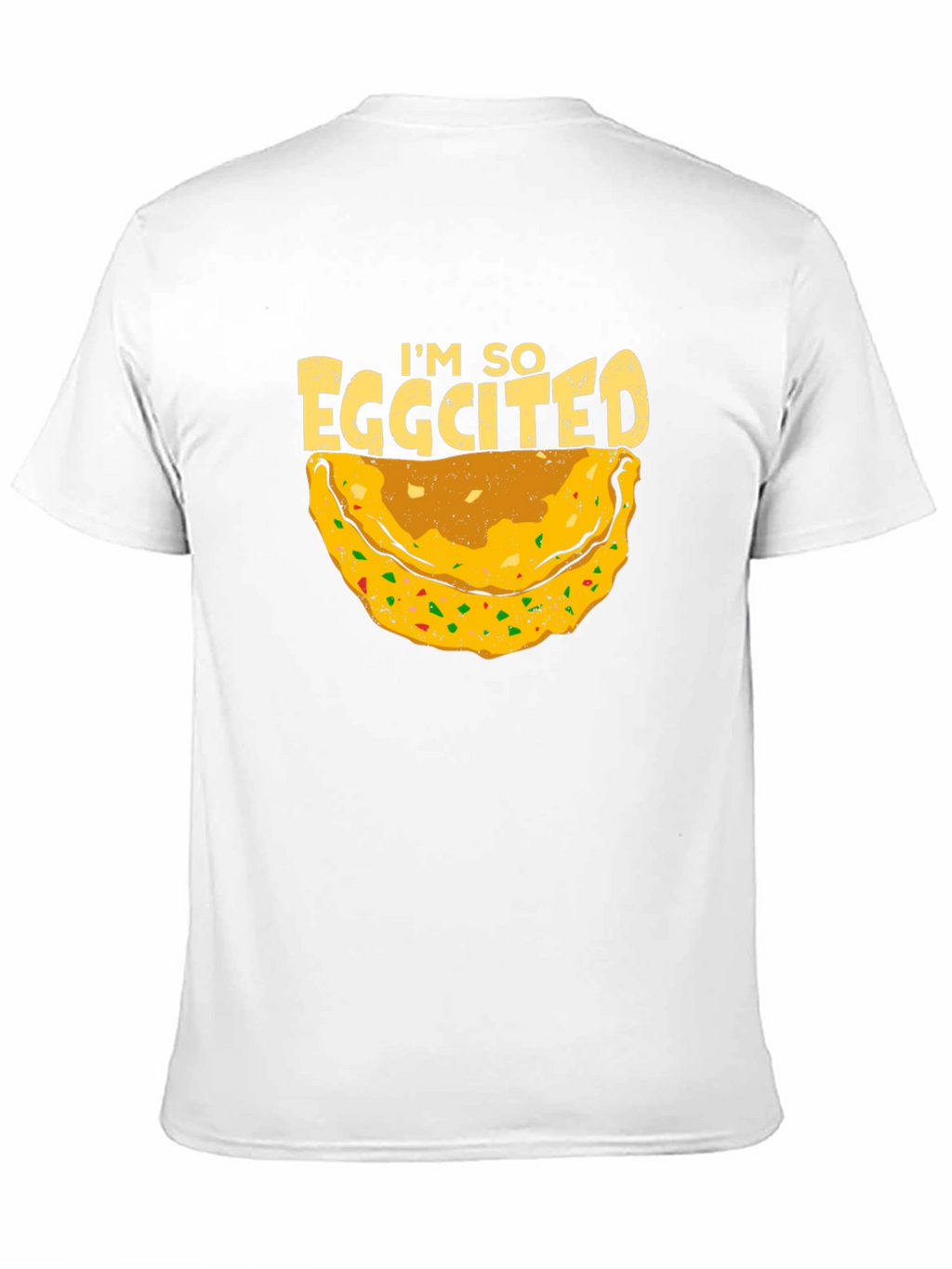 Eggcited Black T-Shirt - Funny Foodie Tee