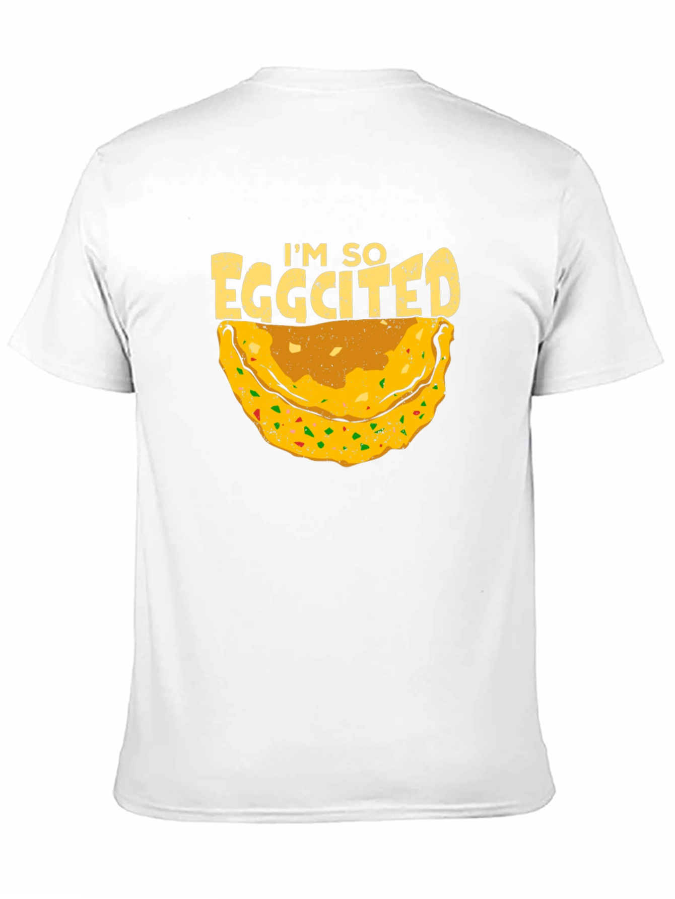 Eggcited Black T-Shirt - Funny Foodie Tee