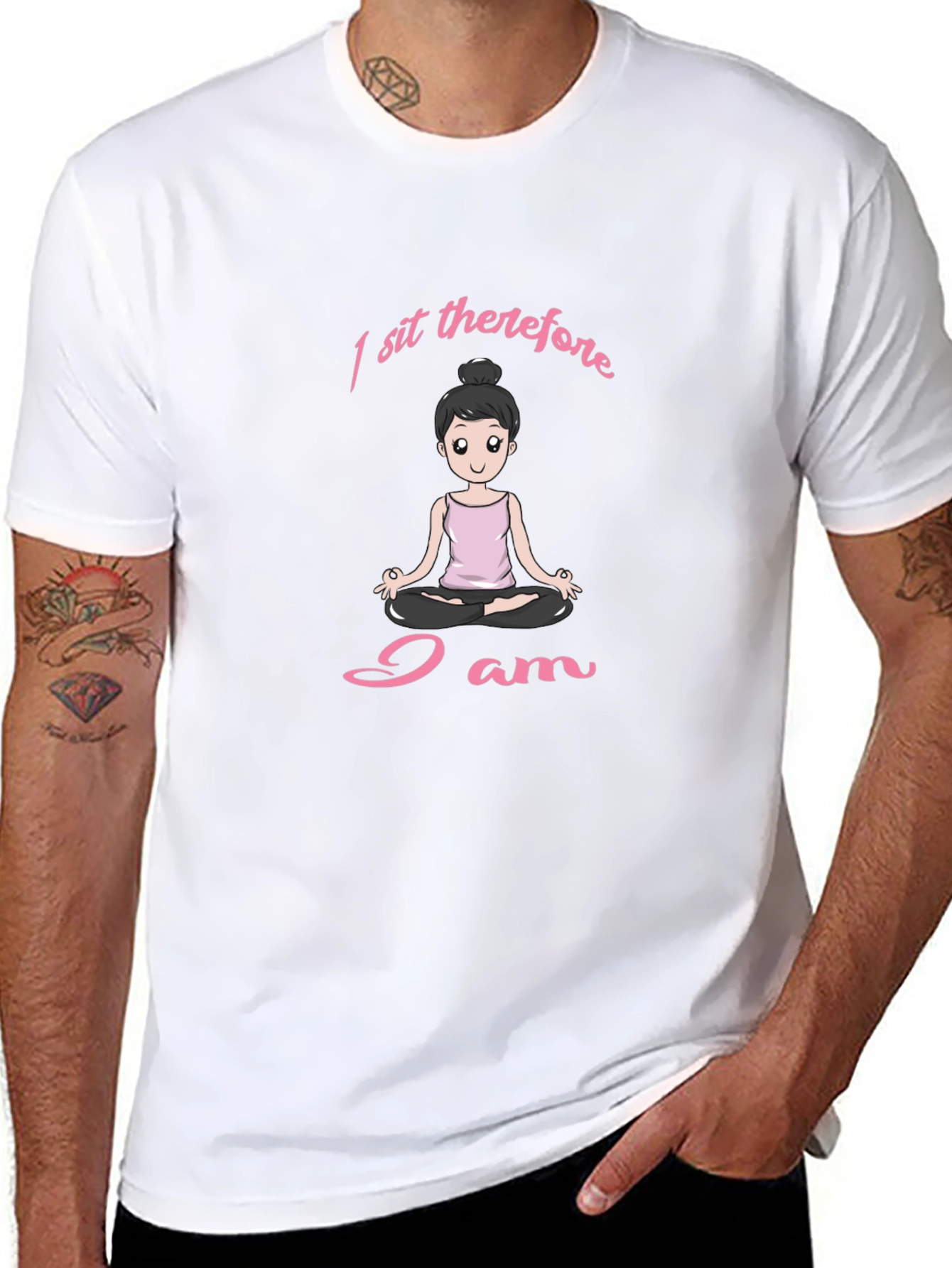 I Sit Therefore I Am Yoga T-Shirt