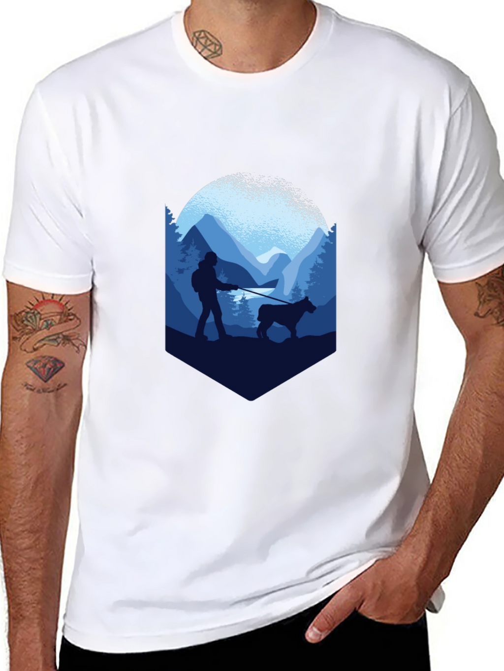 Hiking with My Dog T-Shirt – Outdoor Adventure Dog Graphic Tee