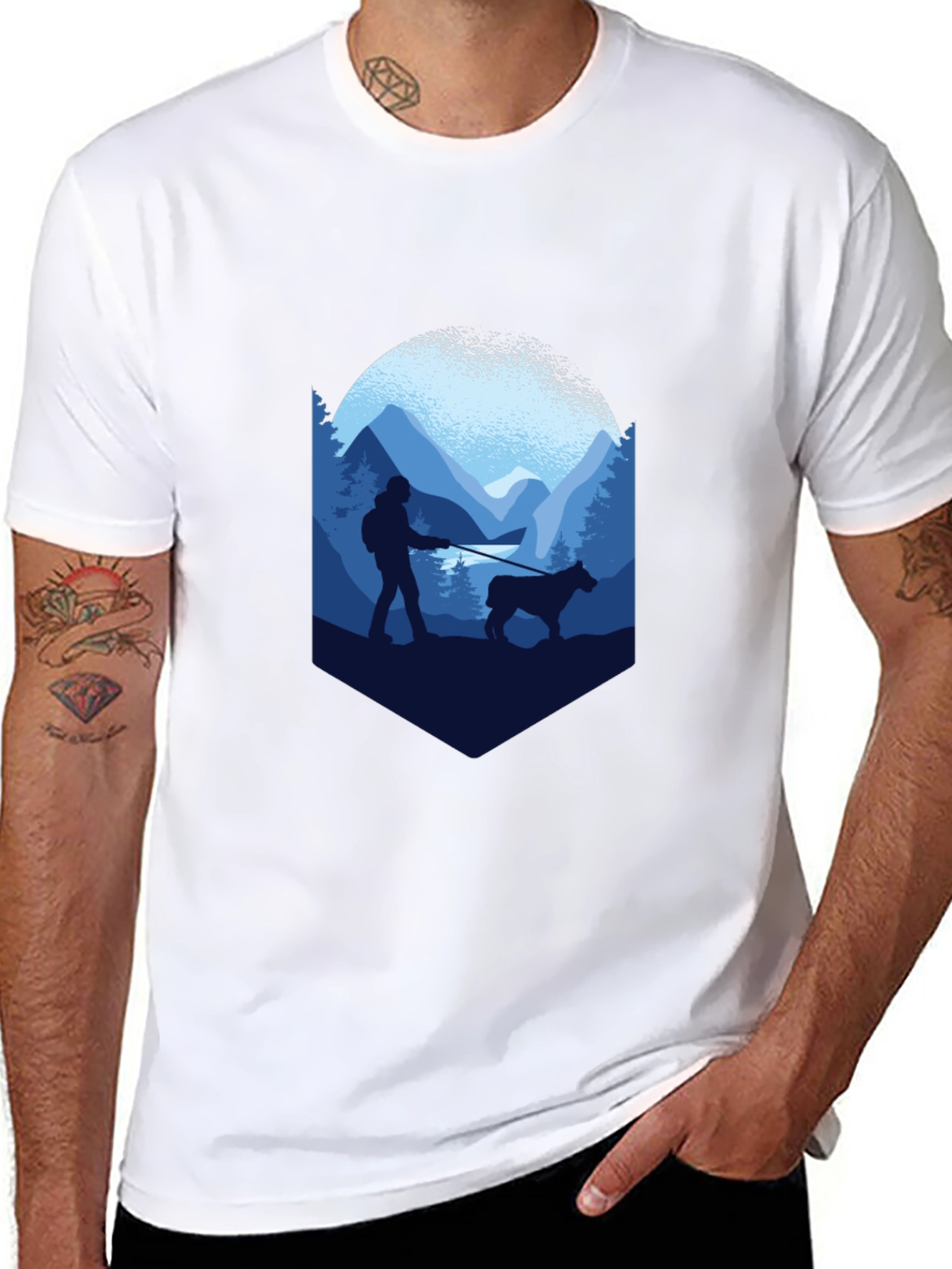 Hiking with My Dog T-Shirt – Outdoor Adventure Dog Graphic Tee