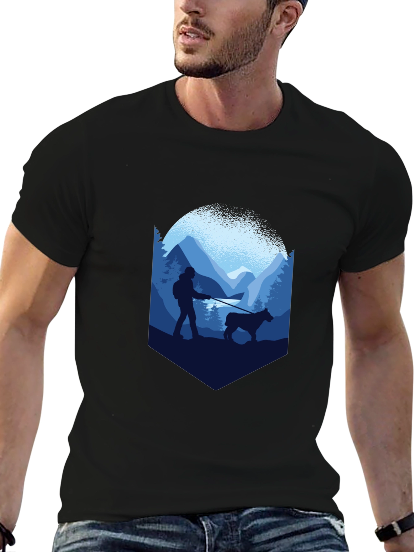 Hiking with My Dog T-Shirt – Outdoor Adventure Dog Graphic Tee
