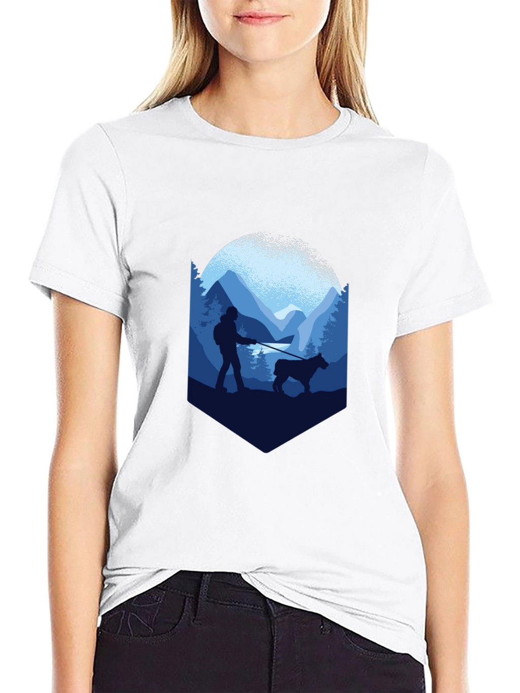 Hiking with My Dog T-Shirt – Outdoor Adventure Dog Graphic Tee