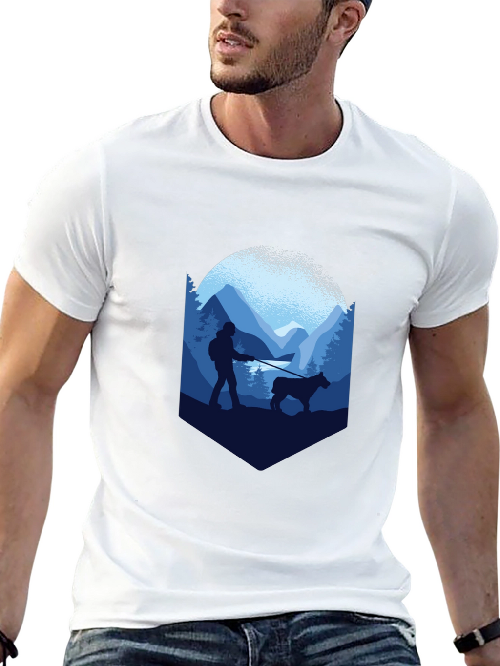 Hiking with My Dog T-Shirt – Outdoor Adventure Dog Graphic Tee