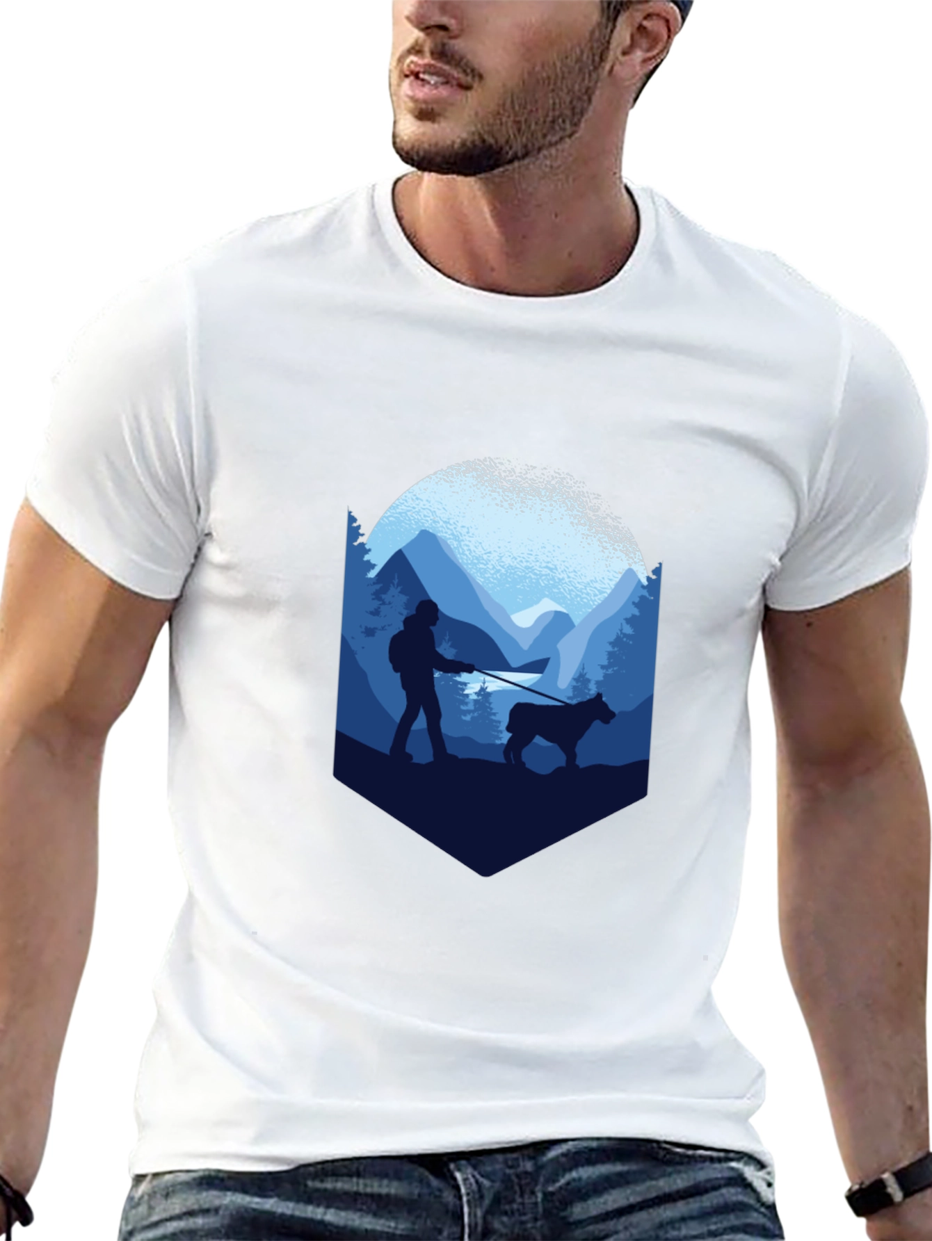 Hiking with My Dog T-Shirt – Outdoor Adventure Dog Graphic Tee
