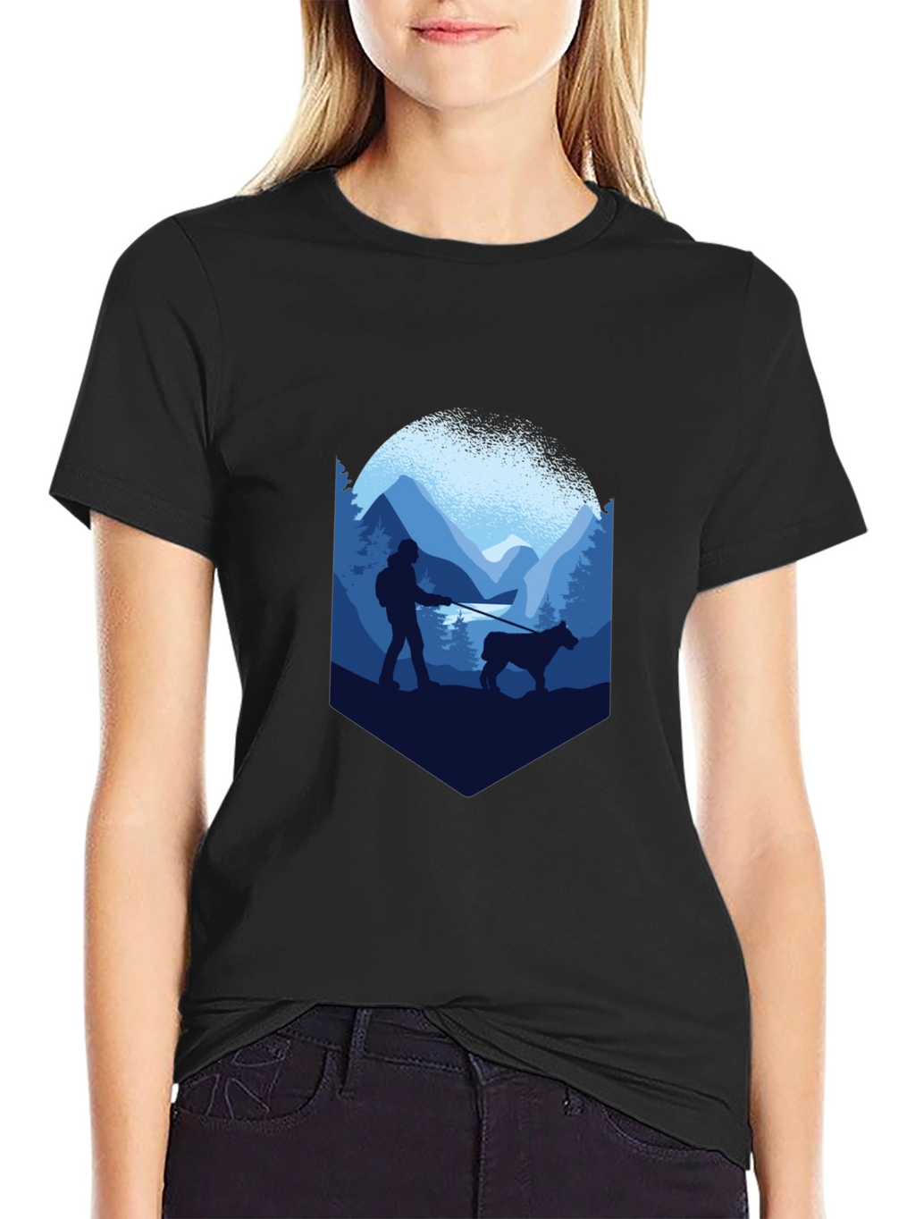 Hiking with My Dog T-Shirt – Outdoor Adventure Dog Graphic Tee