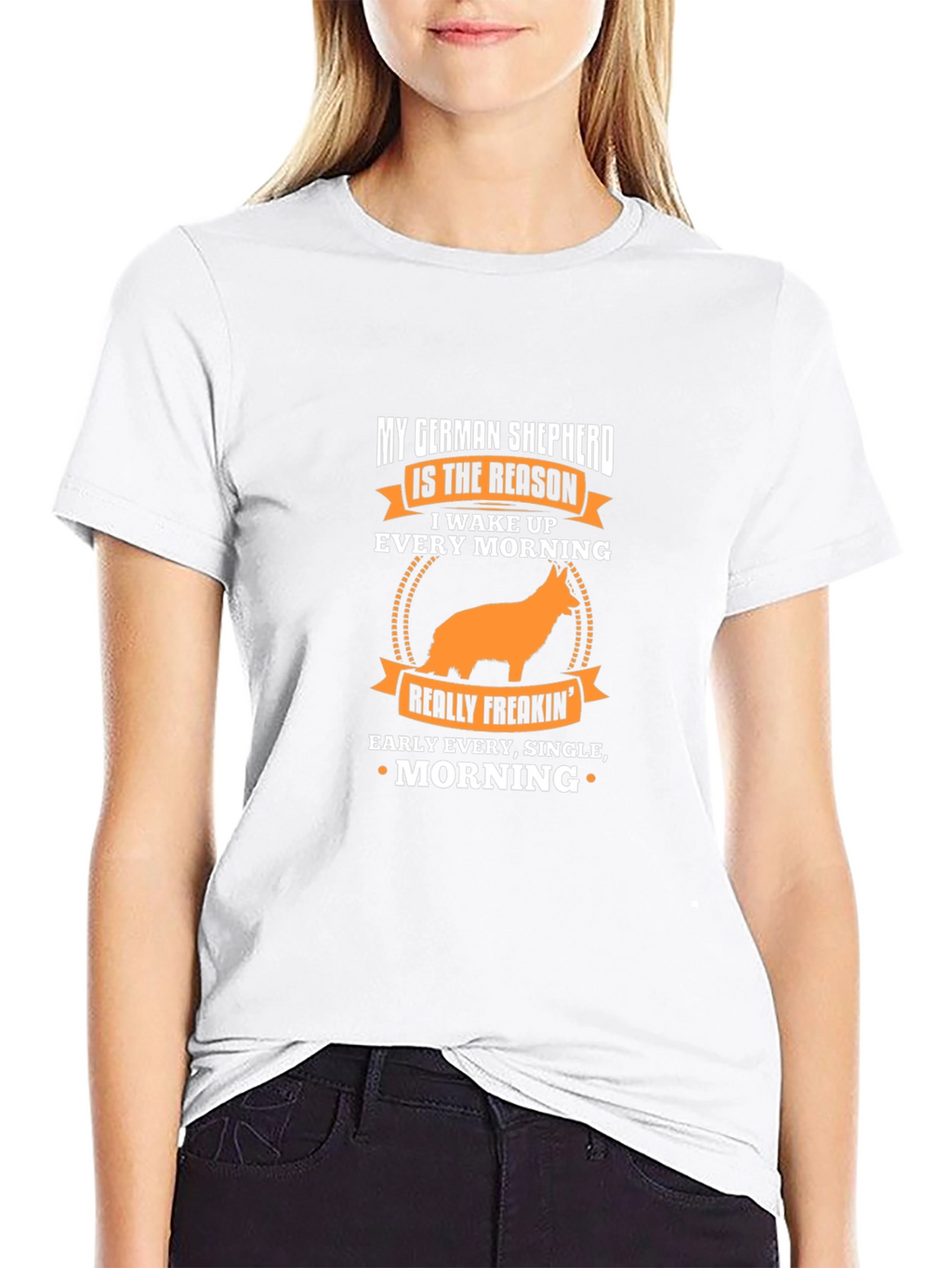 German Shepherd Wake Up T-Shirt - Black