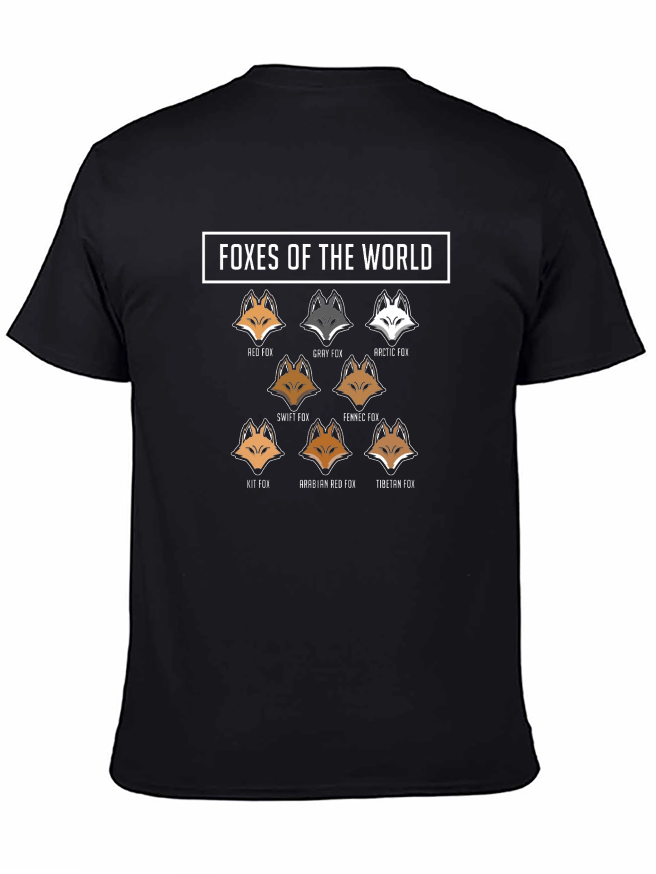 Foxes of the World Graphic Tee - Animal Lover Gift