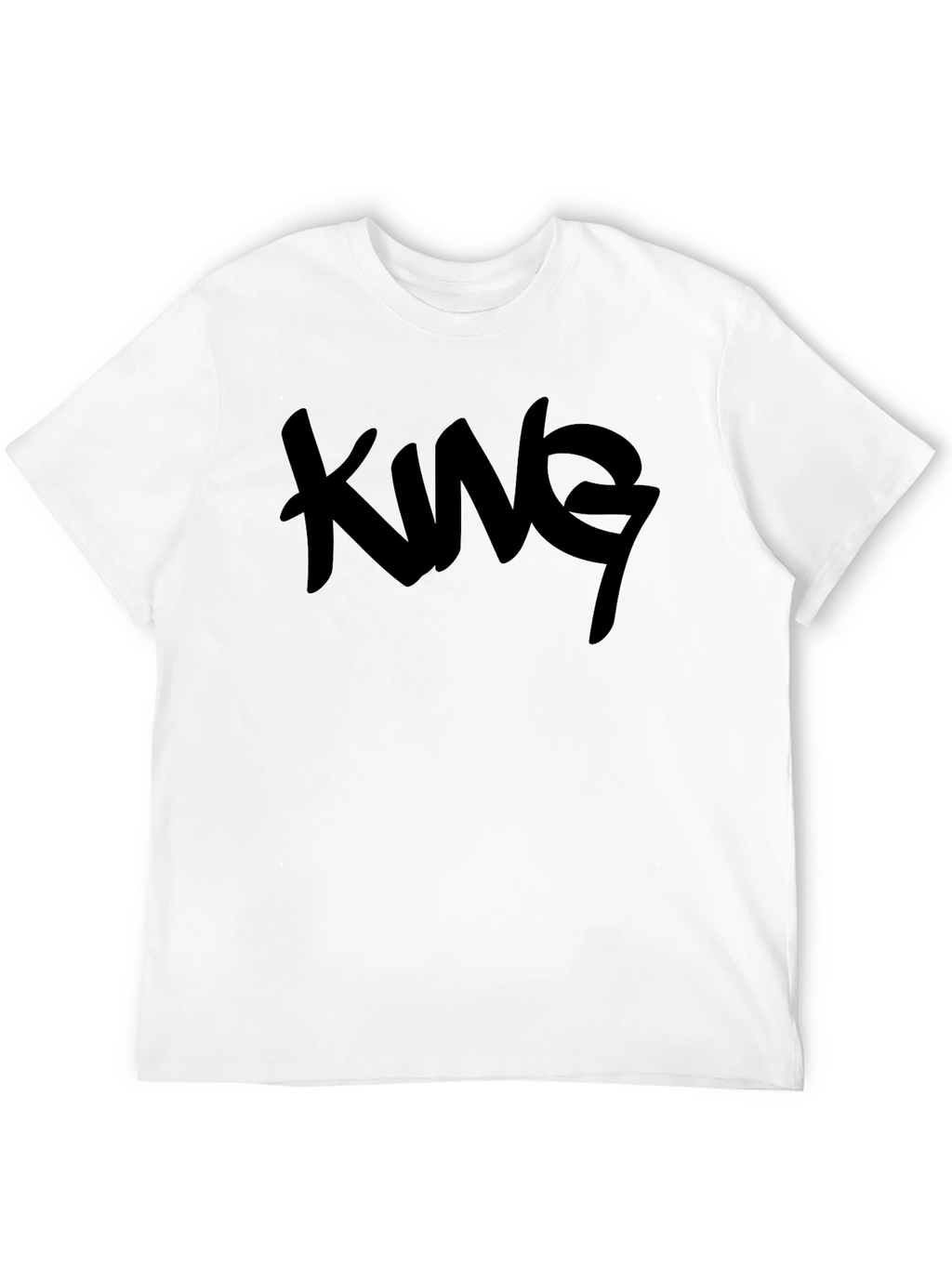 King Graphic Print Mens Black T-Shirt