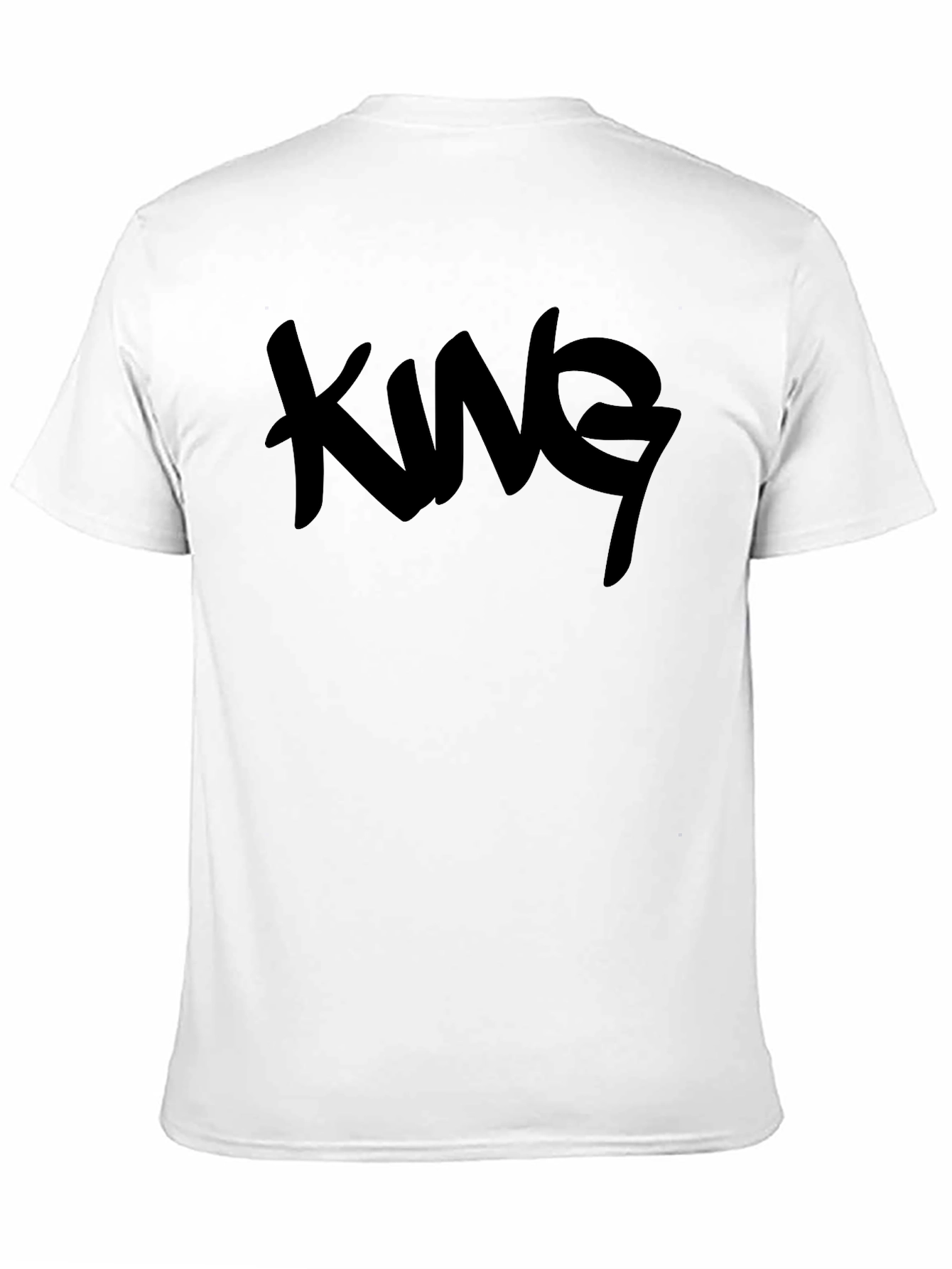 King Graphic Print Mens Black T-Shirt