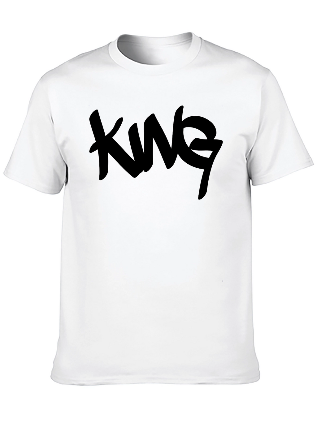 King Graphic Print Mens Black T-Shirt