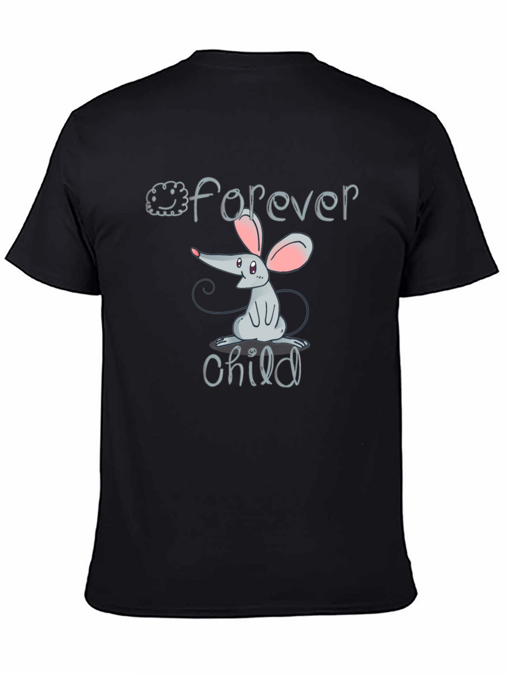 Forever Child Mouse Graphic Black T-Shirt
