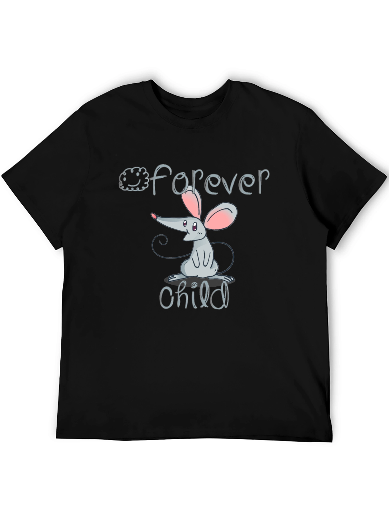 Forever Child Mouse Graphic Black T-Shirt