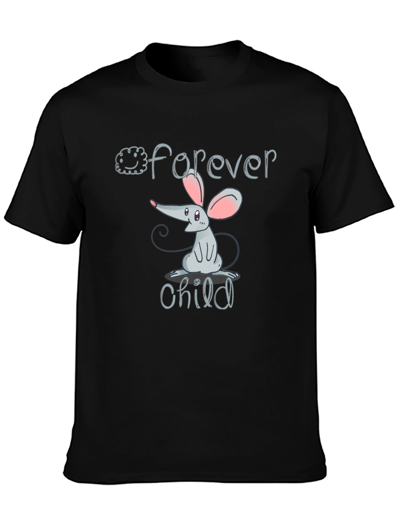 Forever Child Mouse Graphic Black T-Shirt