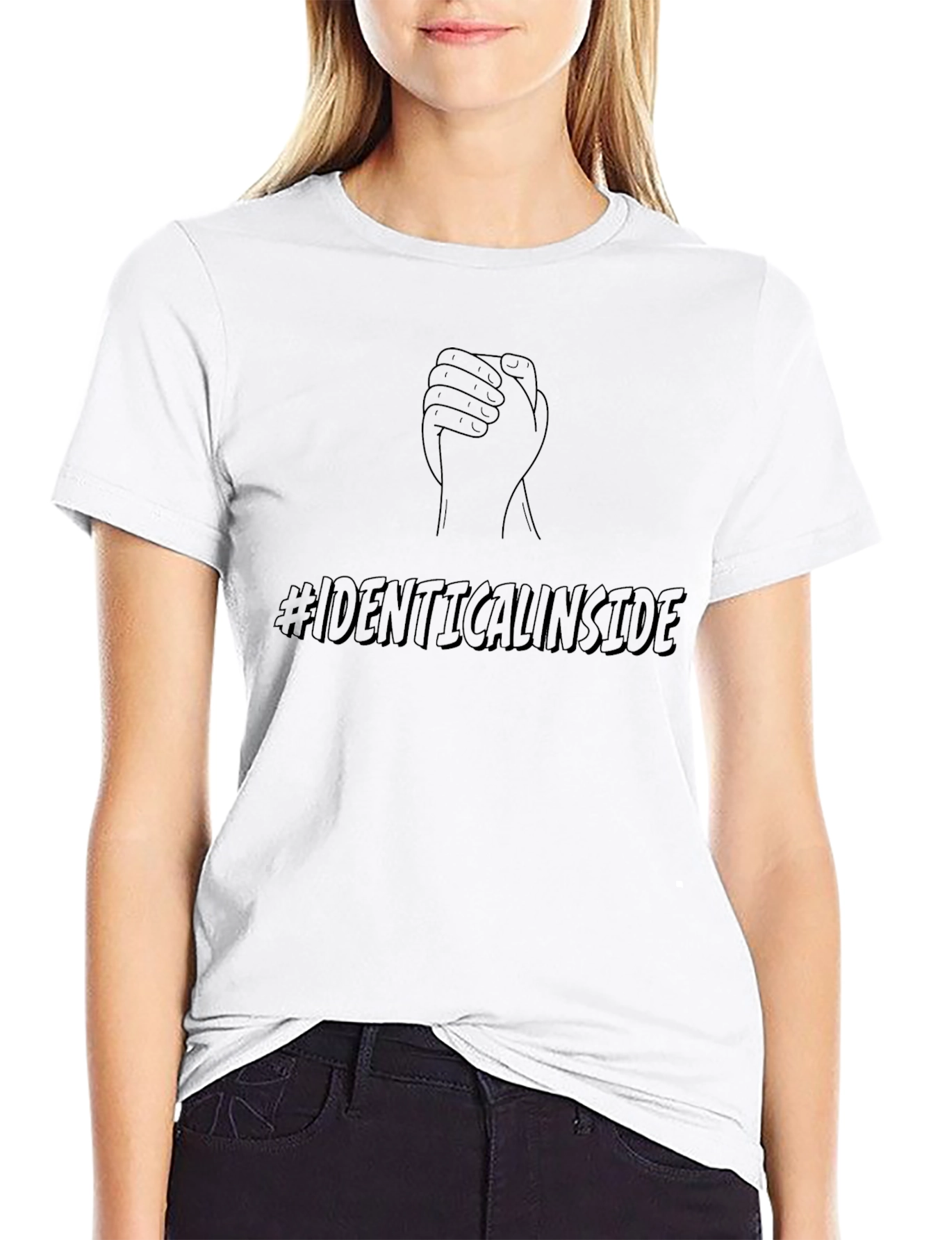 Identical Inside Black Graphic Tee