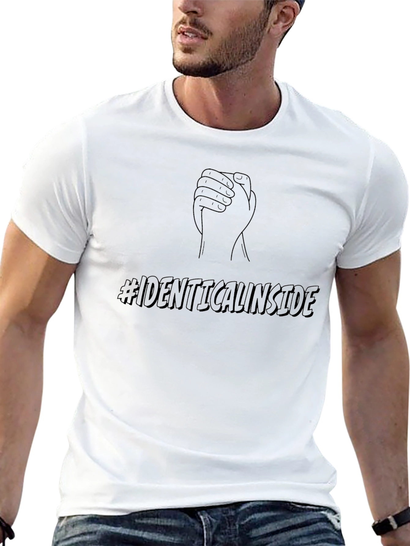 Identical Inside Black Graphic Tee