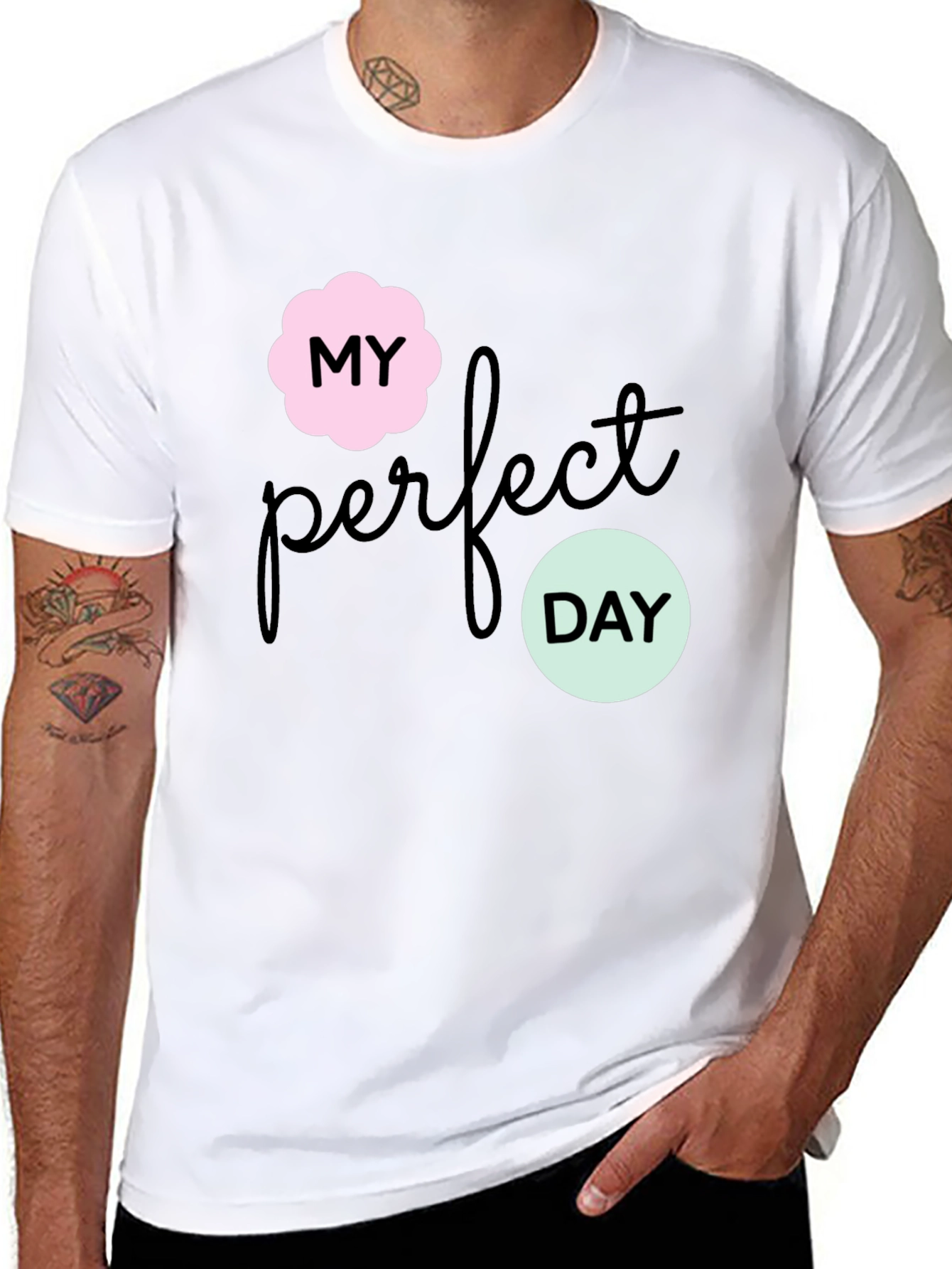 My Perfect Day Graphic Tee - Stylish Black T-Shirt