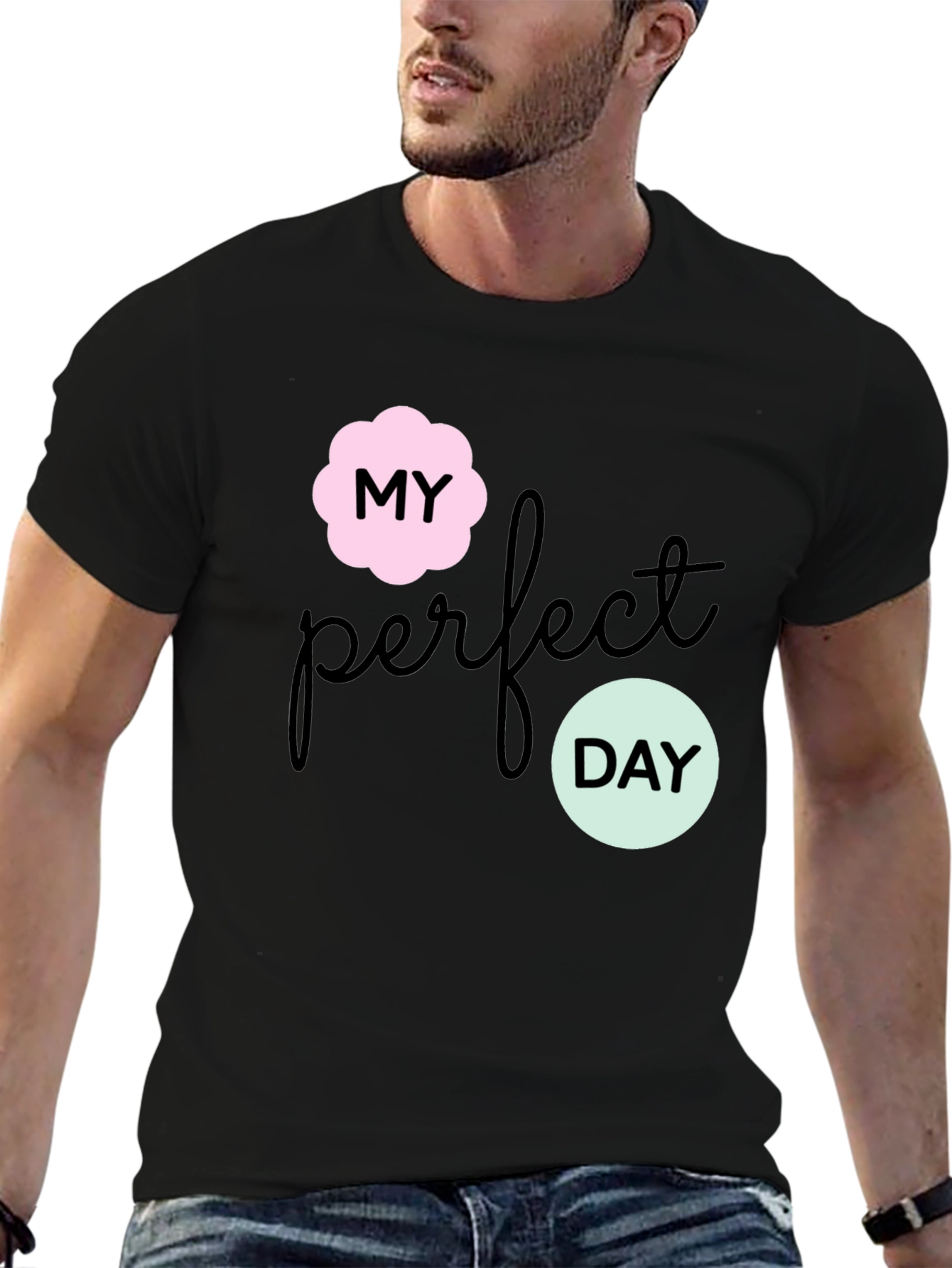 My Perfect Day Graphic Tee - Stylish Black T-Shirt
