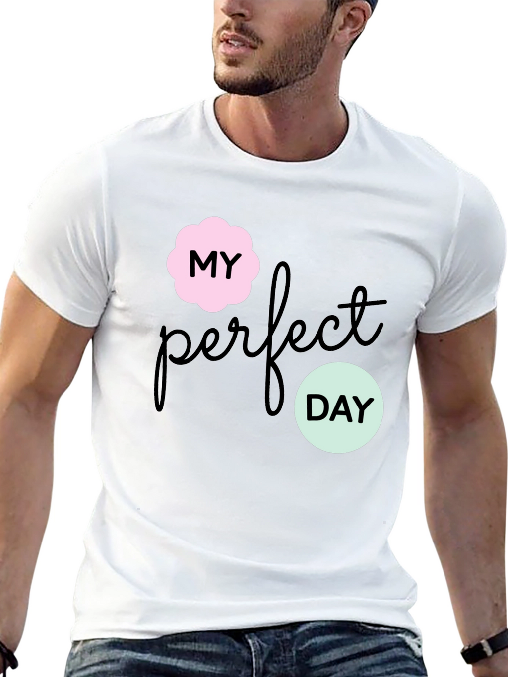 My Perfect Day Graphic Tee - Stylish Black T-Shirt