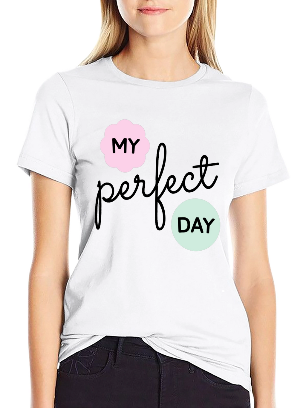 My Perfect Day Graphic Tee - Stylish Black T-Shirt