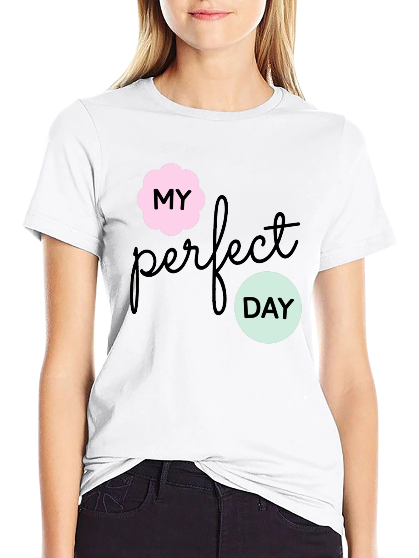 My Perfect Day Graphic Tee - Stylish Black T-Shirt