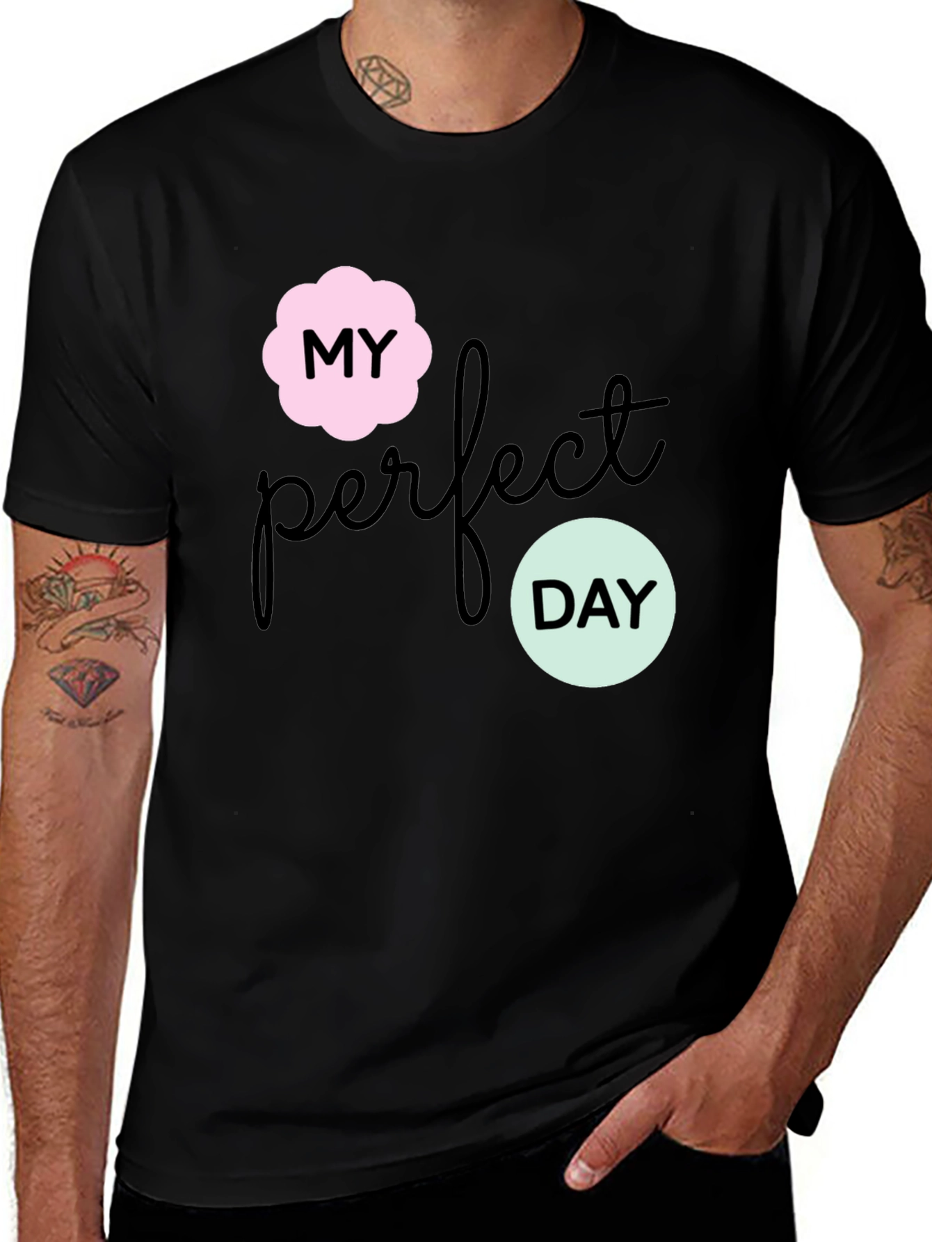 My Perfect Day Graphic Tee - Stylish Black T-Shirt