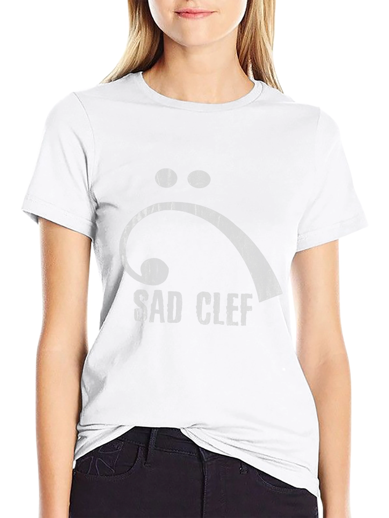 Sad Clef Graphic Tee - Black T-Shirt