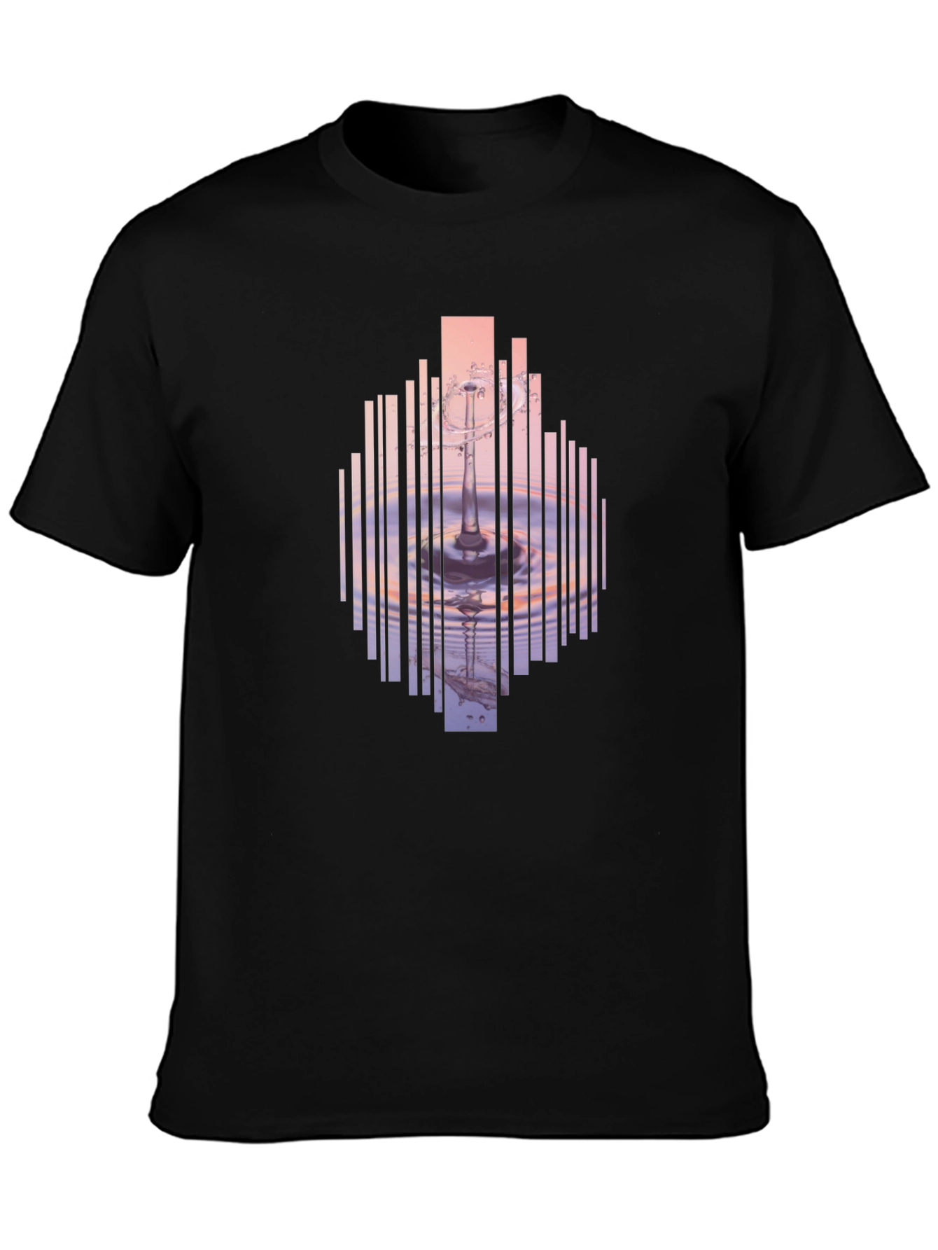 Abstract Water Ripple Graphic T-Shirt