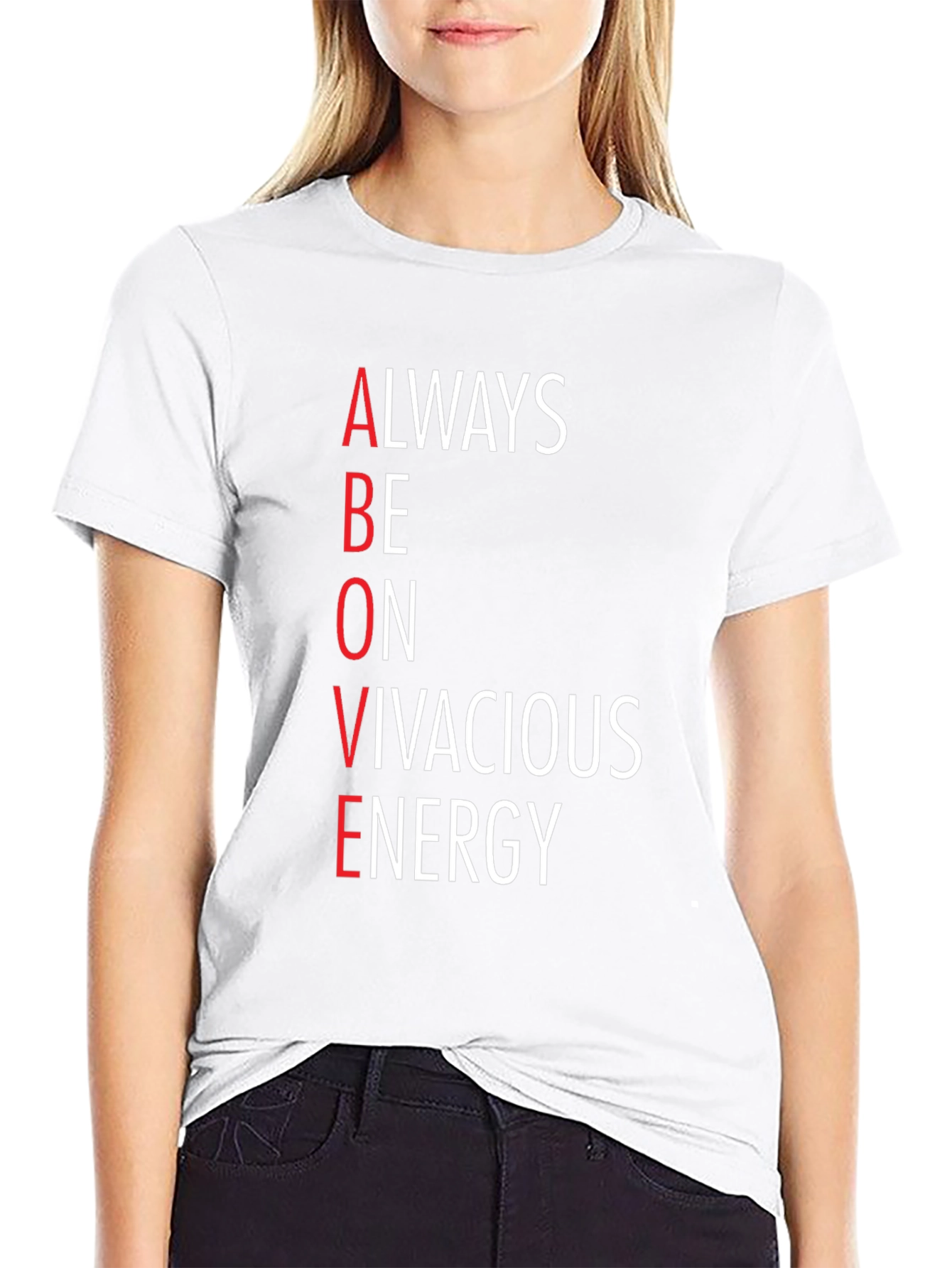 ABOVE Vivacious Energy Graphic Tee - Black