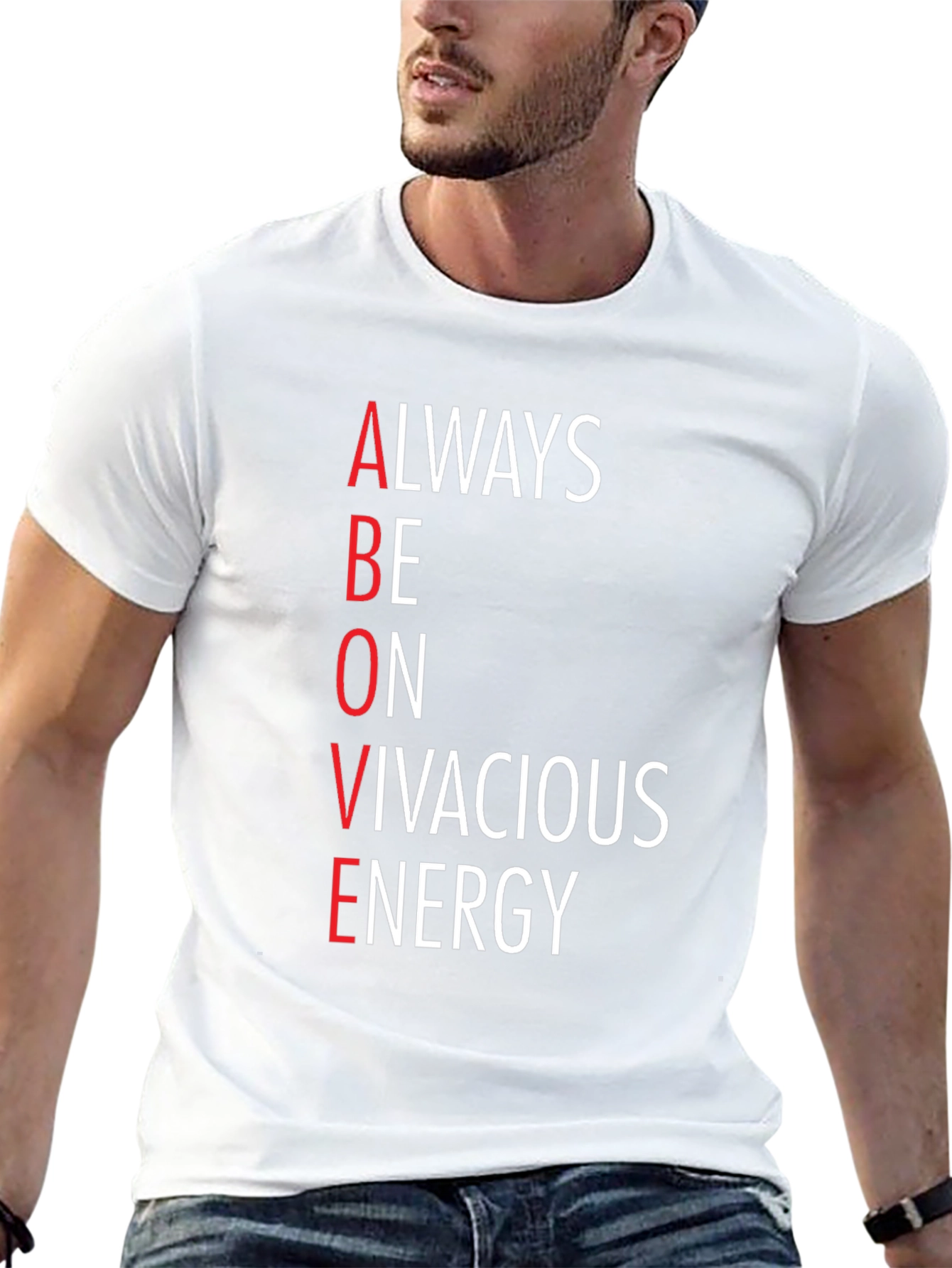 ABOVE Vivacious Energy Graphic Tee - Black