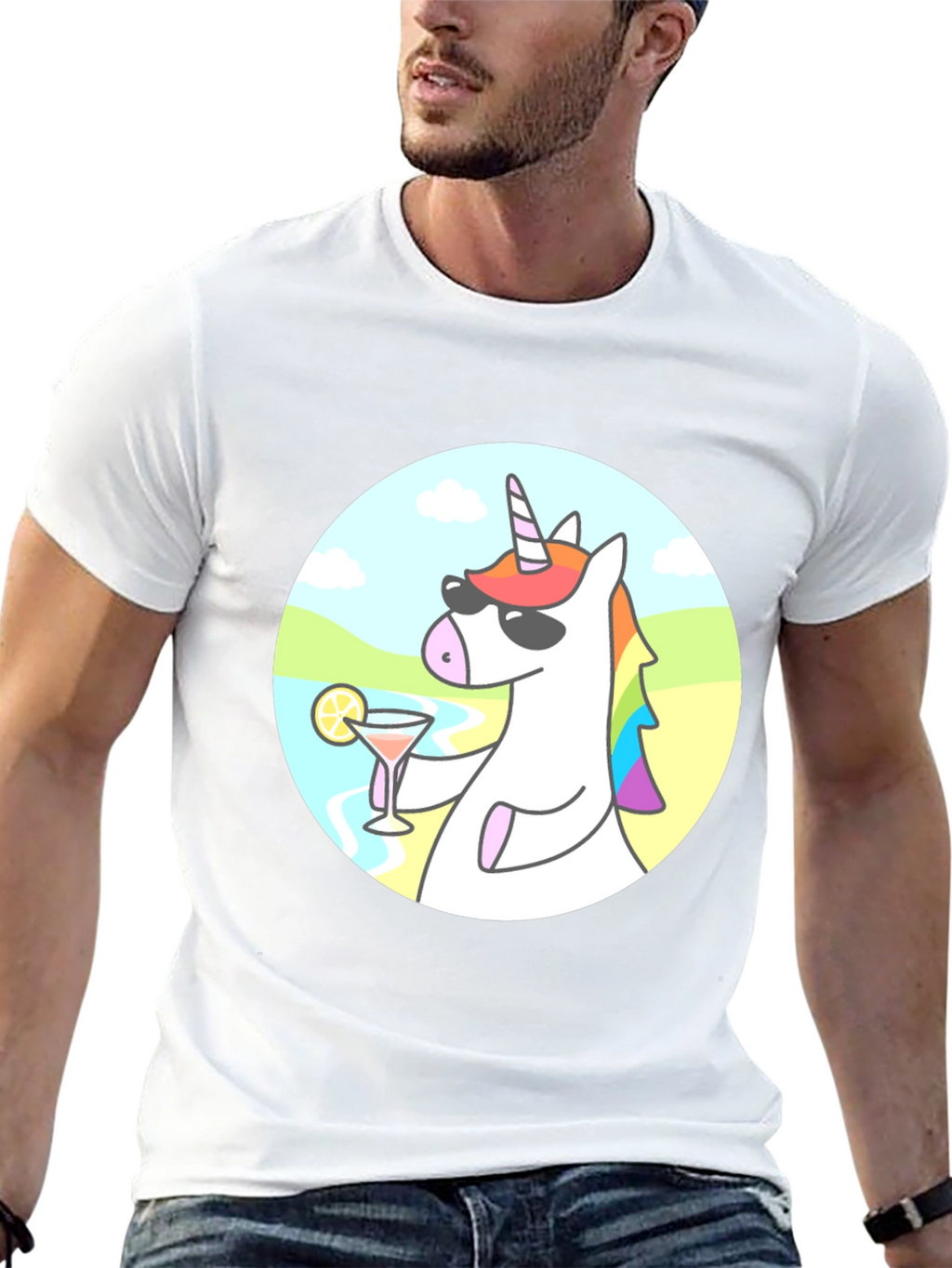 Cool Unicorn Cocktail Graphic Tee