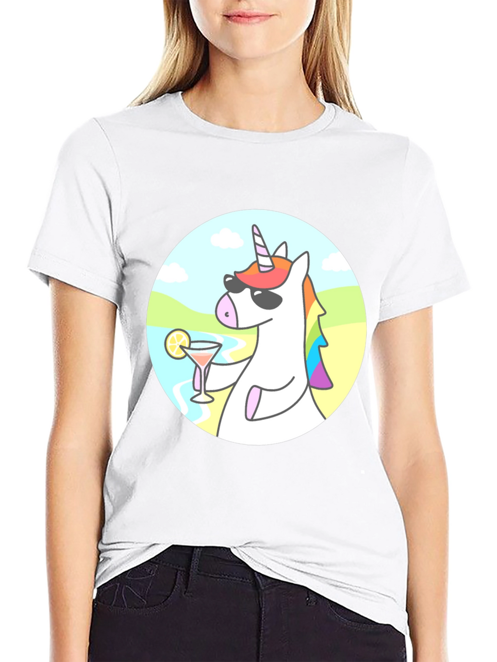Cool Unicorn Cocktail Graphic Tee